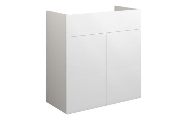 Eden 600mm Standard Basin Unit - White Gloss (Grey Cab)
